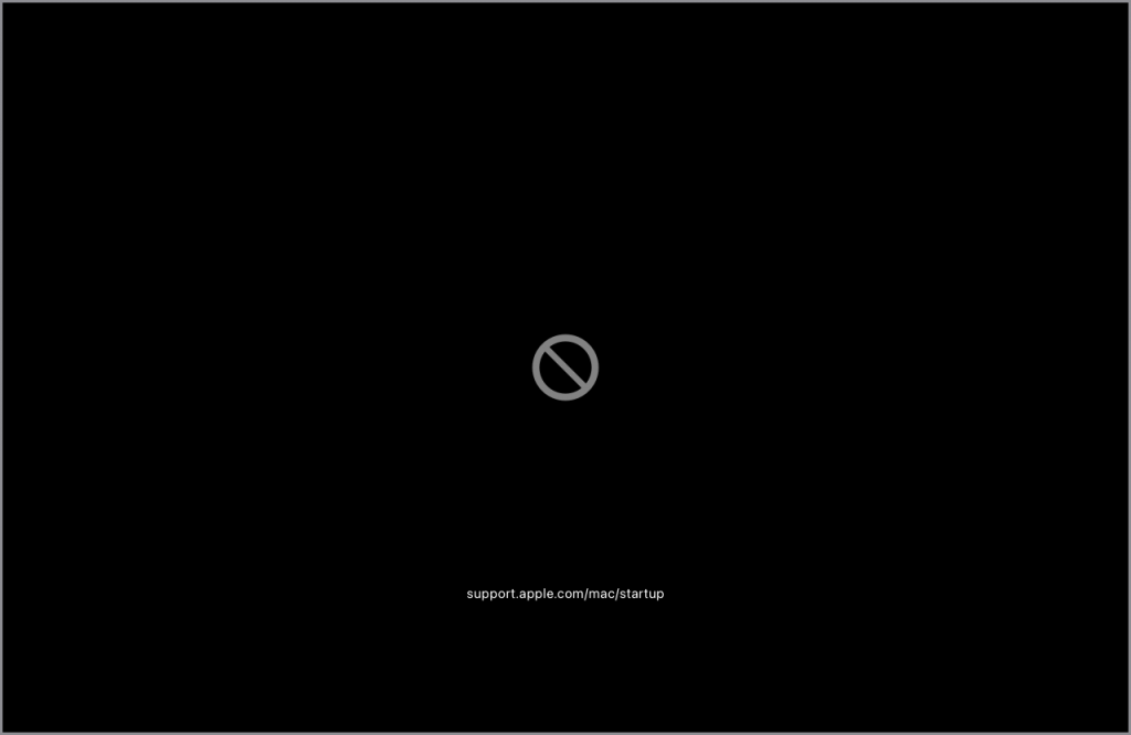 macos error arranque signo prohibido mac soporte malaga